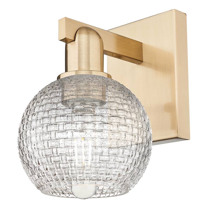 Innovations Lighting Endless Possibilities Arcadia - Athens - 1 Light 6" Basketweave Sconce - Champagne Bronze