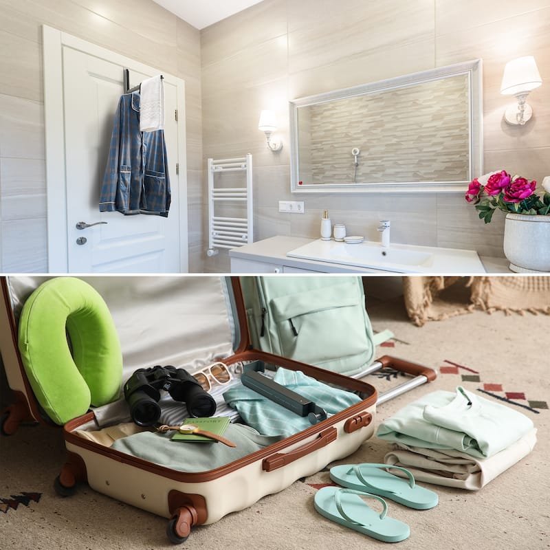 Sorbus Over Door Hanger, Foldable, Heavy-Duty and Space Saving Over Door Organizer Drying Rack, (6 Anti-Slip Hooks)