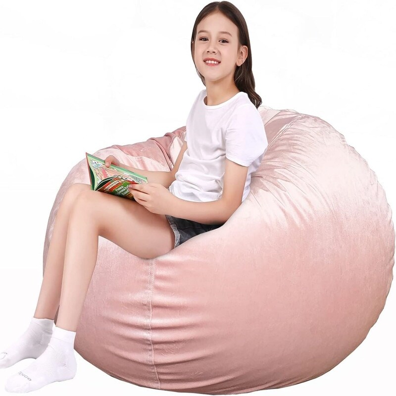 Pink Velvet Bean Bag Chairs Bed Bath Beyond