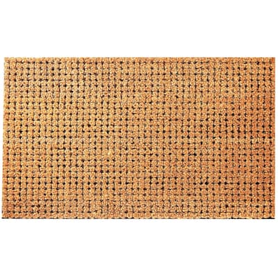 Envelor Coir Cluster Rubber Backing Entrance Mat Welcome Doormat, 18" x 30"