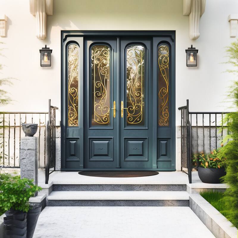 Havenside Home Modern Farmhouse 1-Light Outdoor Wall Sconces Black Lantern Wall Light - W7"x H12.2"x E9"