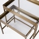 preview thumbnail 2 of 5, Lenny Gold 2 Piece Glass Nesting Tables