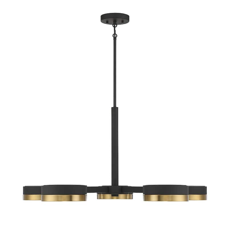 Savoy House 1-1635-5 Ashor 5 Light 34" Wide LED Chandelier