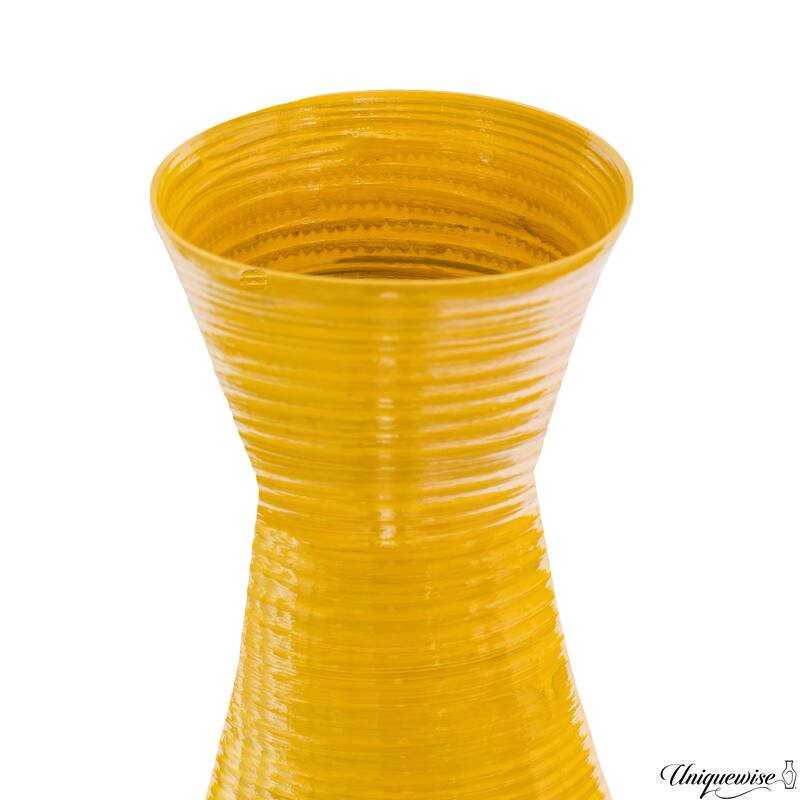 Decorative 24-inch Tall Red Bamboo Floor Vase for Modern Home, Office, Living Room, Bedroom, and Entryway Interior Decor