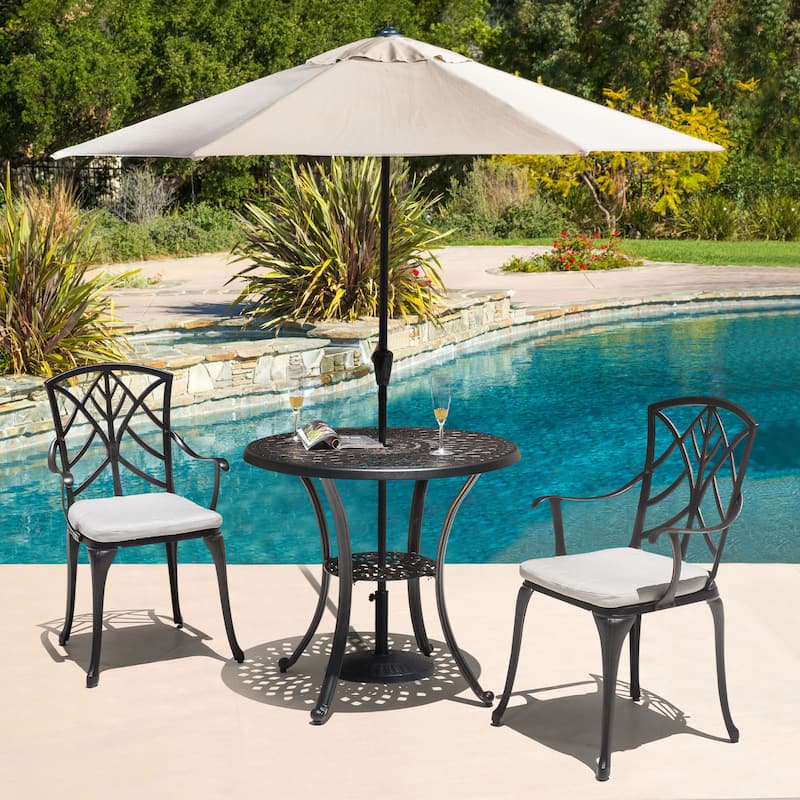 Outdoor 2-Pack 15'' x 16'' x 1.2'' Gray Chair Seat Cushions with Straps