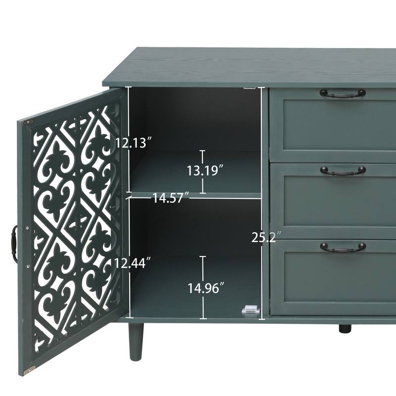 2 Door 3 Drawer Cabinet, American Furniture