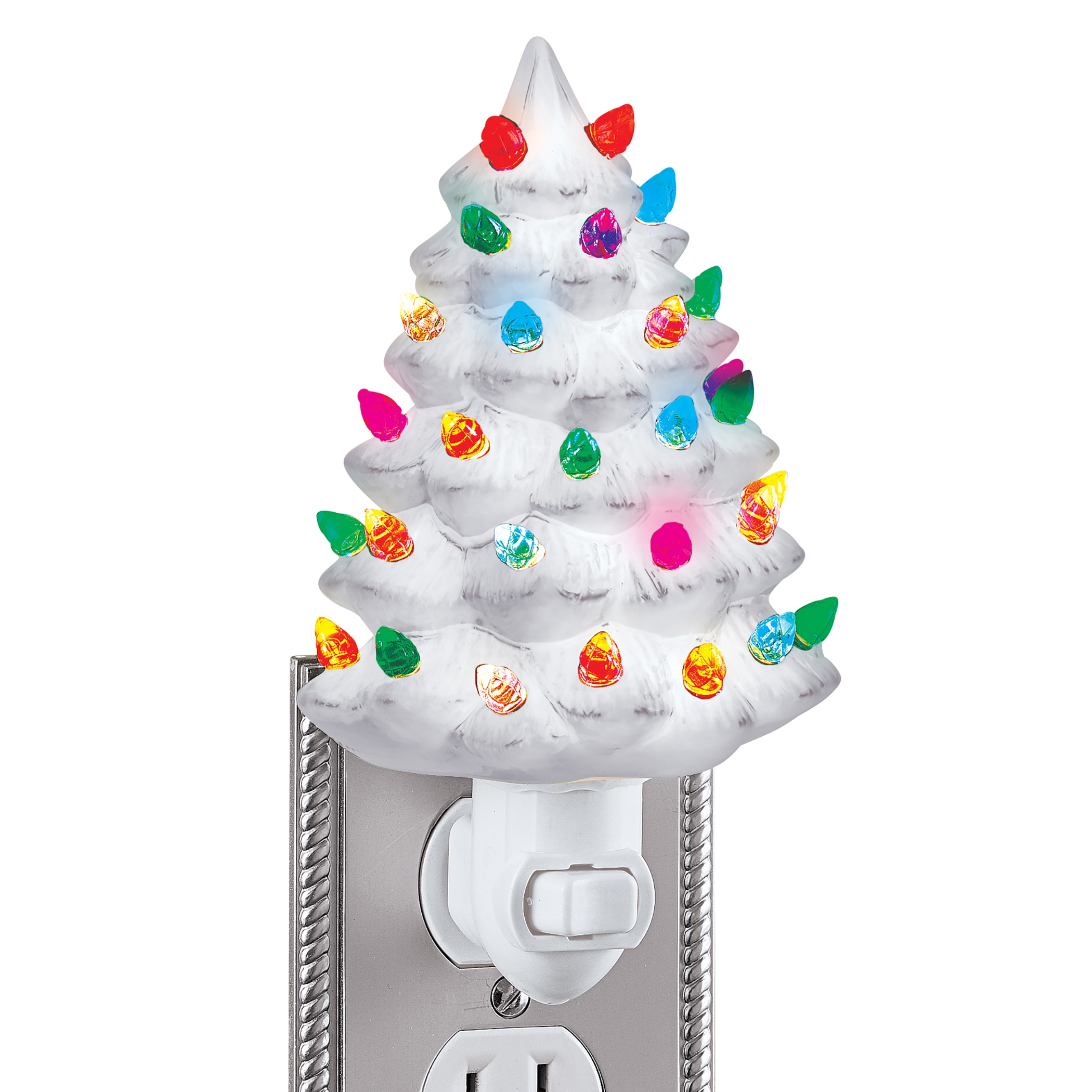 Ceramic christmas sale tree night light