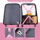 Pink 3 Piece Luggage Sets Carry On Lightweight Suitcase Hardshell with ...