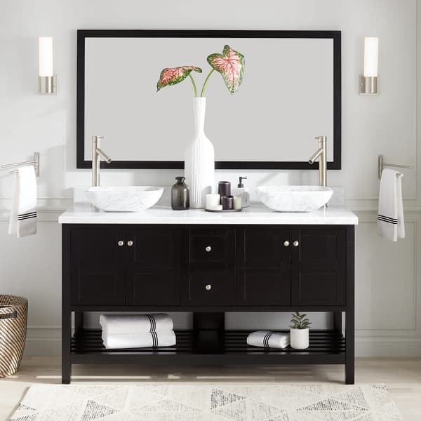 Shop Signature Hardware 942023 Everett 60 Double Vanity Set With