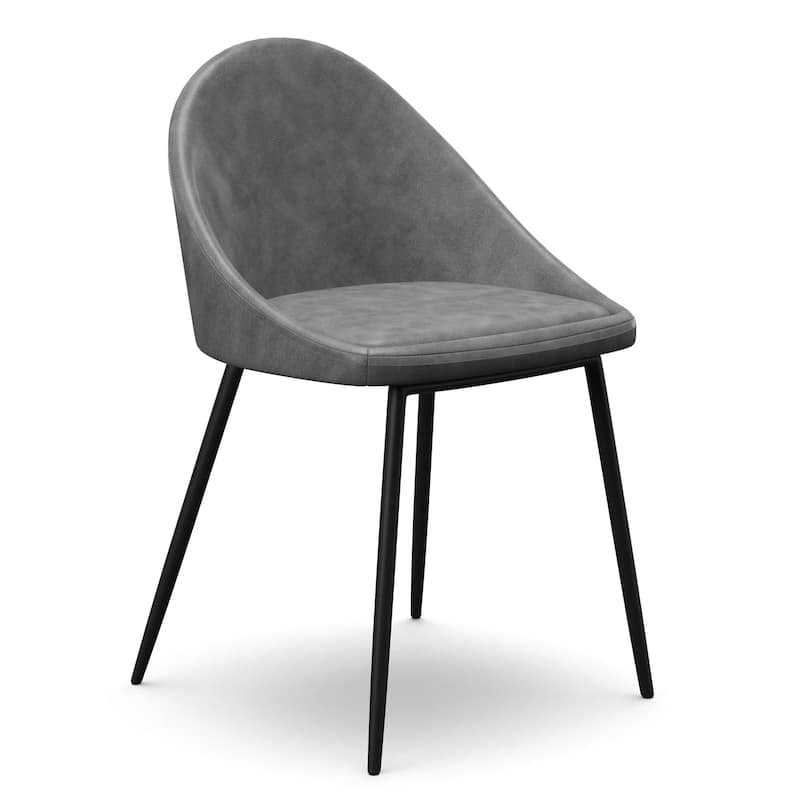 Marco Vegan Leather Chairs Black Legs (Set of 2)
