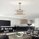 preview thumbnail 2 of 12, Pereder 26-inch Antique Silver 6 Lights 3 Blades Lighted Ceiling Fan with Remote
