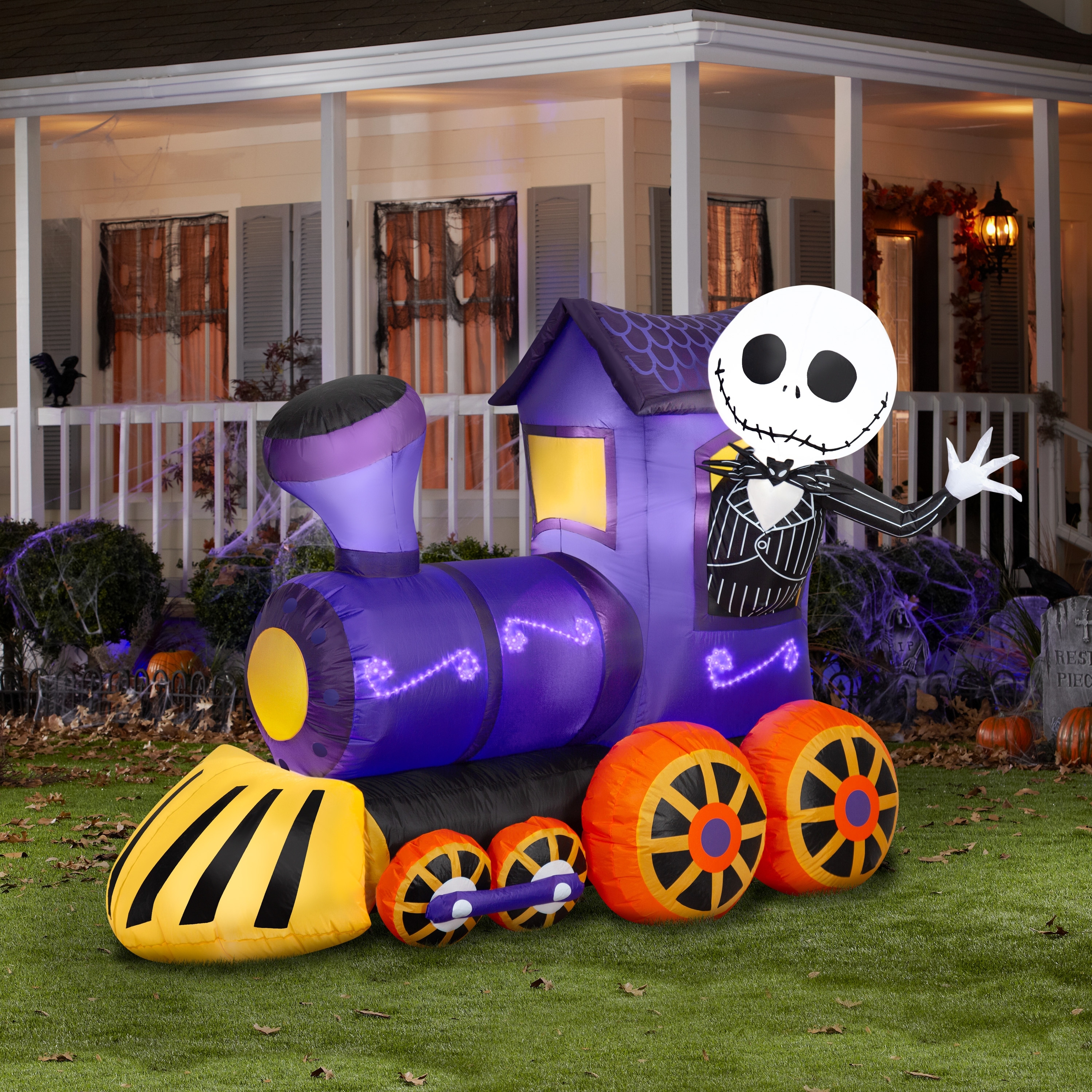 Lightshow Airblown-Jack Skellington in Purple Train Scene-Disney