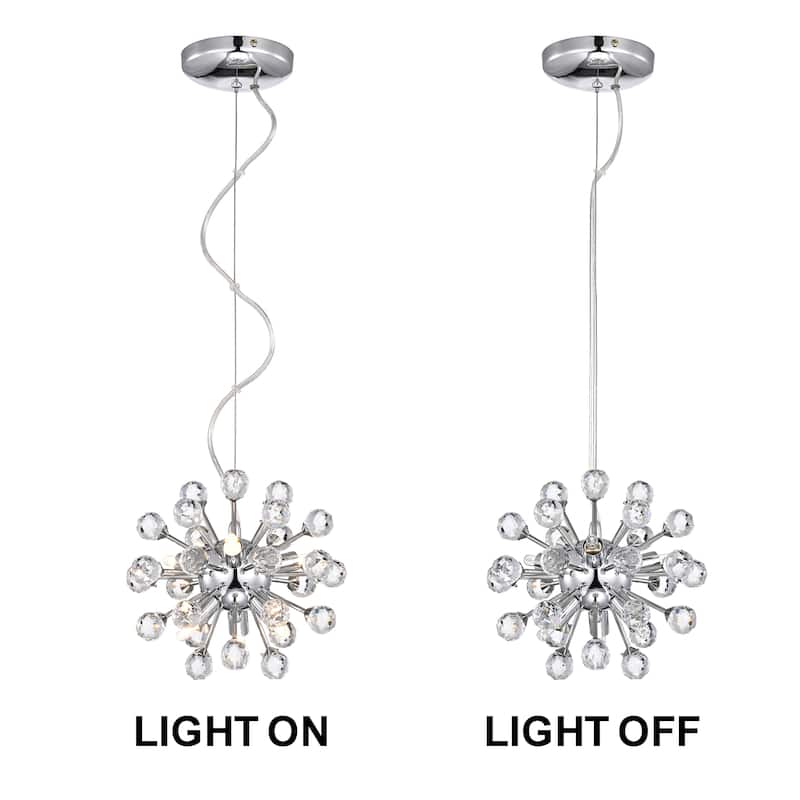 Clara Mini Pendant 6-light Sputnik Clear Crystal Balls Pendant Chandelier