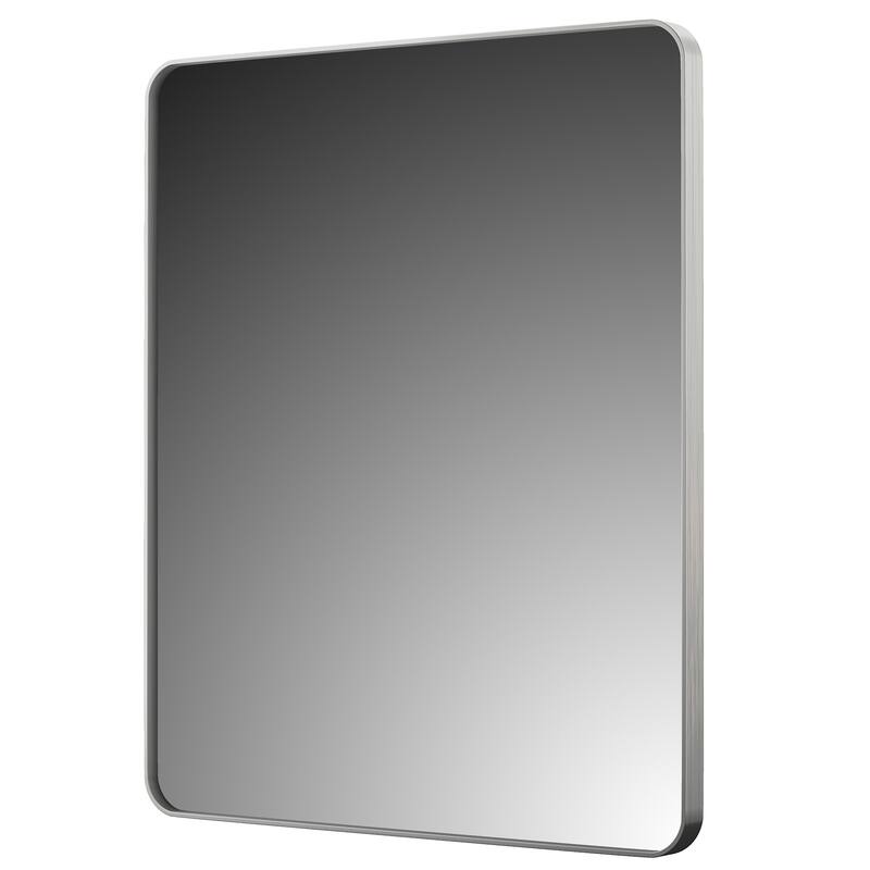CRAFT + MAIN AM3036R Reflections 30" W x 36" H Modern Rectangular - Brushed Nickel