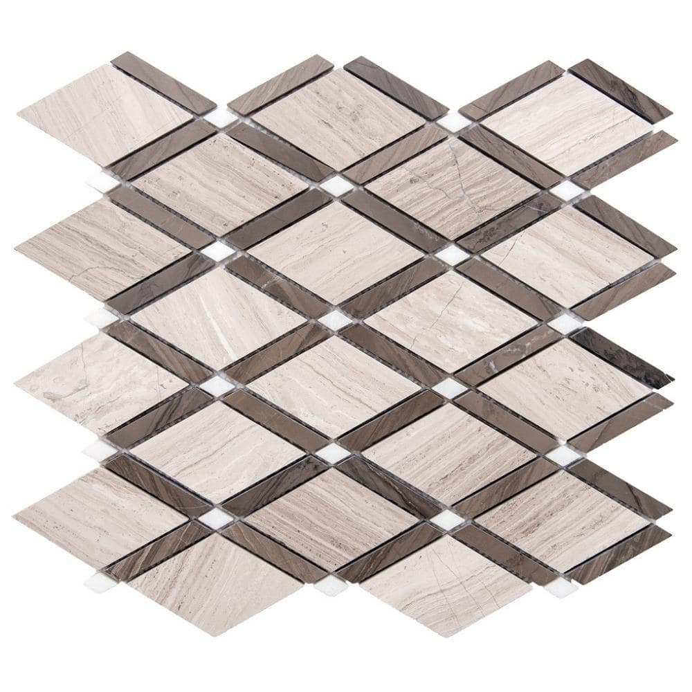 Santorini Diamante 13.75x13.88 Marble Mosaic Tile - Wall & Backsplash