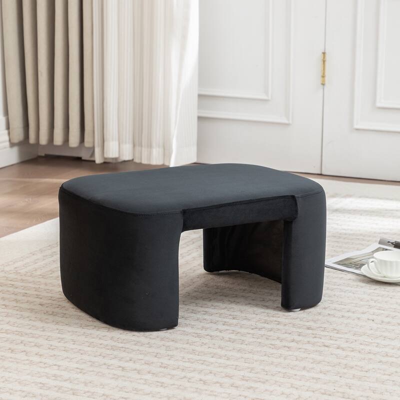 SEYNAR Modern Velvet Rectangle Accent Ottoman