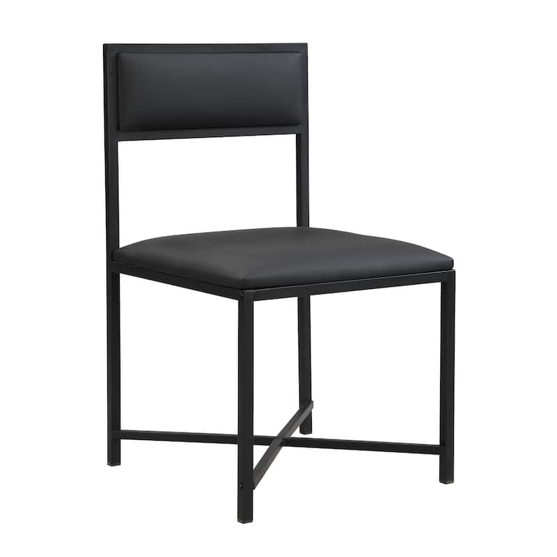 Roomfitters Modern 63" 5-Piece Extendable Dining Table Set with Storage Rack, Foldable Square Table and 4 PU Chairs