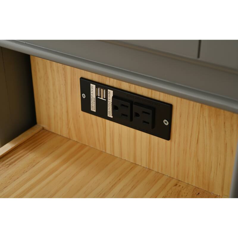 84" Milano Classic Double Bathroom Vanity in Gray