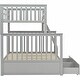 preview thumbnail 31 of 47, Twin Over Full Bunk Bed with Storage Drawers, Ladder, and Safety Guard Rails