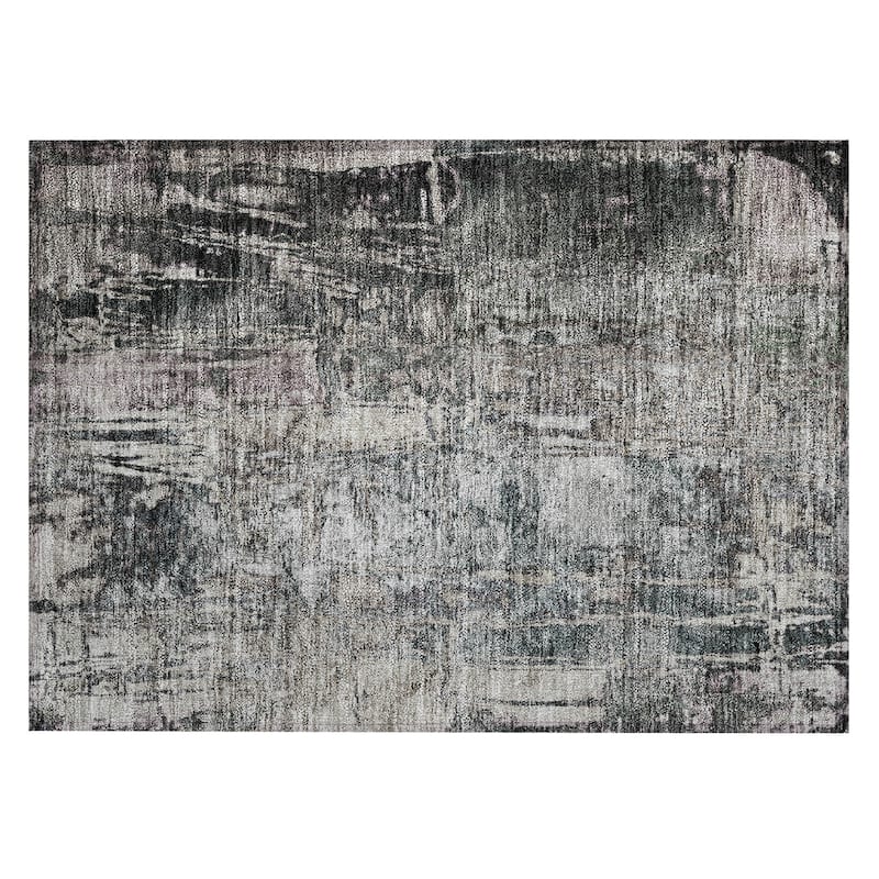 Machine Washable Indoor/ Outdoor Abstract Modern Chantille Rug