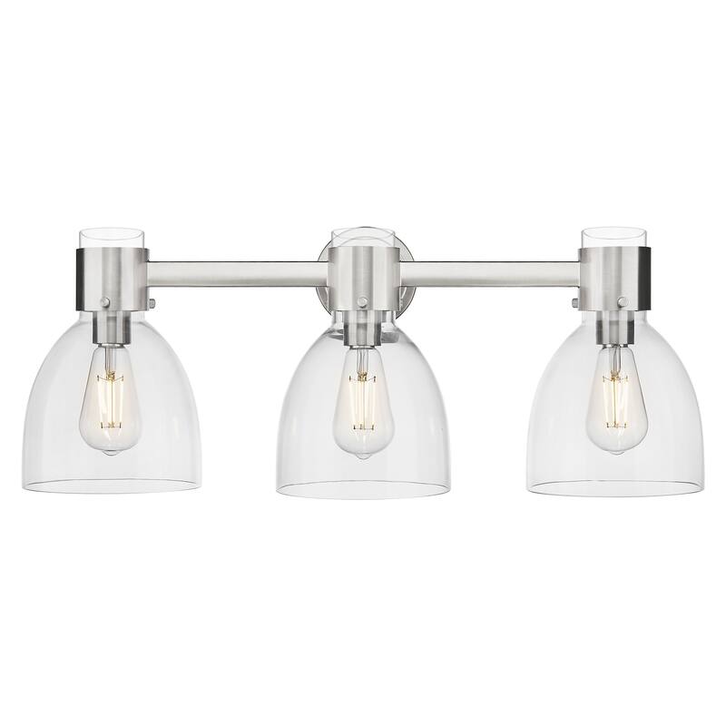 Innovations Lighting 464-3W-G464D-7CL Lawton Bell 3 Light 24" Wide - Satin Nickel