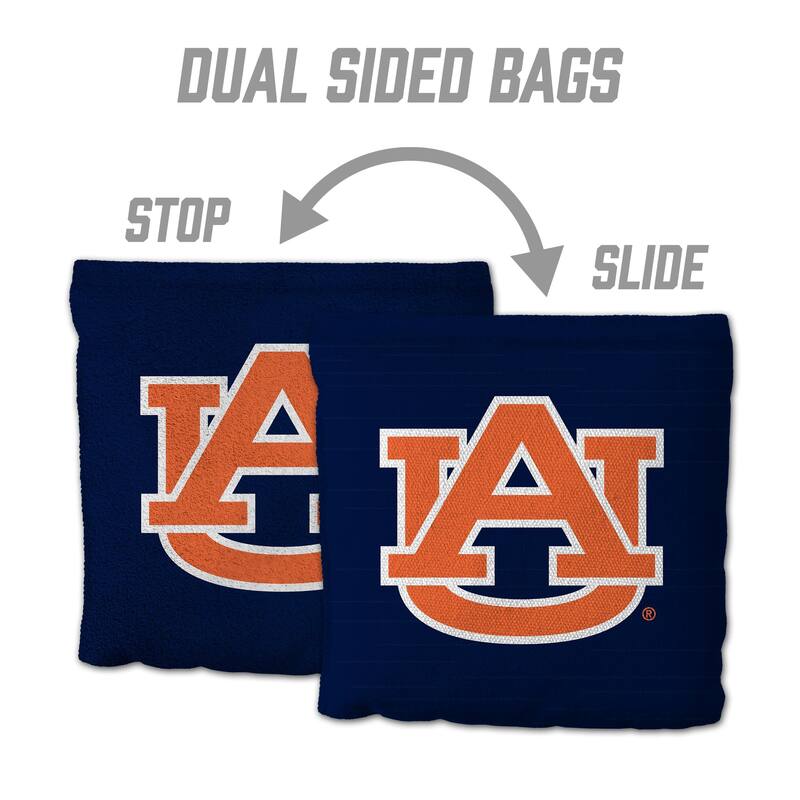 Auburn Tigers NCAA Dual Sided Pro Stop & Slide Cornhole Bags