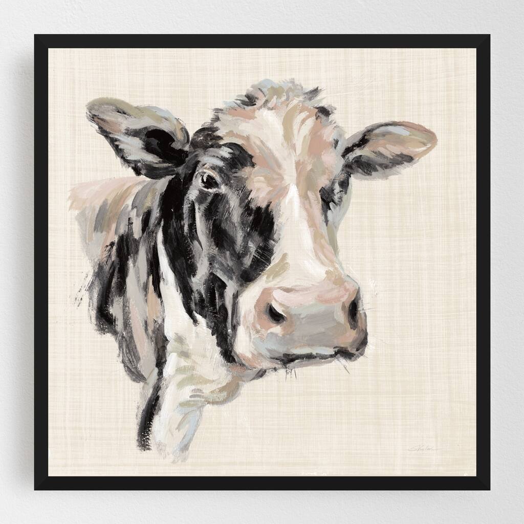 Animals Cattle Cow Expressionism Nature Framed Wall Art Print
