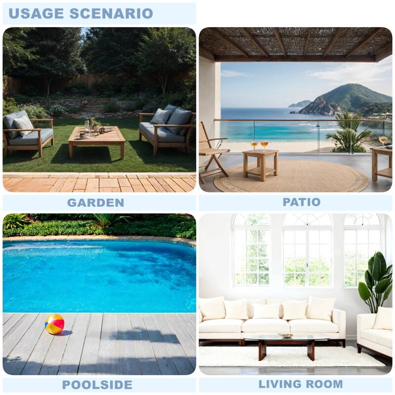 Malwee Indoor/Outdoor Furniture Chair Set with Table, All-Weather UV Resistant PP Material, for Garden, Balcony & Living Room