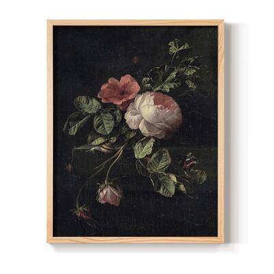 Vintage Floral Print CCLXXXVI -Framed Print