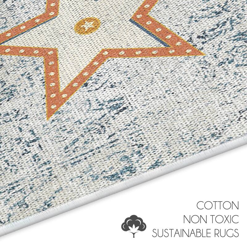 Toilet Mat Set - 2-Piece Designer Print Bathroom Contour Rugs Combo - Non Slip, Soft Cotton & Absorbent Floor Carpets