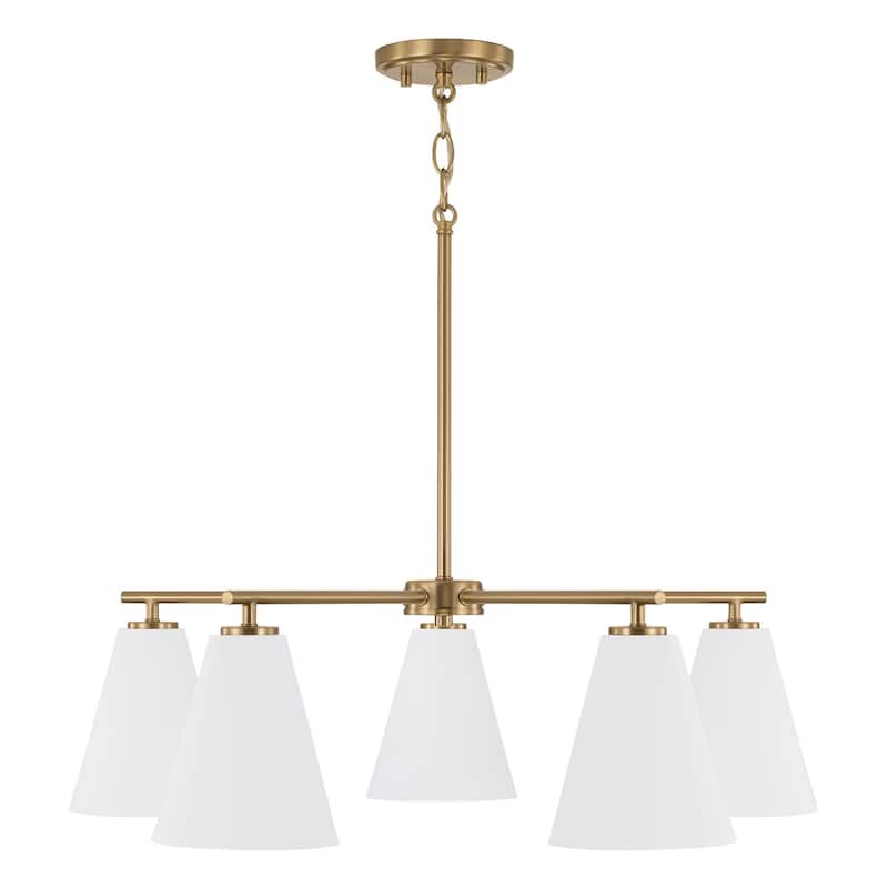 Charlie 5-Light Chandelier - 28"W x 8.25"H