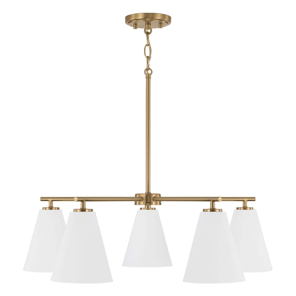 Charlie 5-Light Chandelier - 28"W x 8.25"H