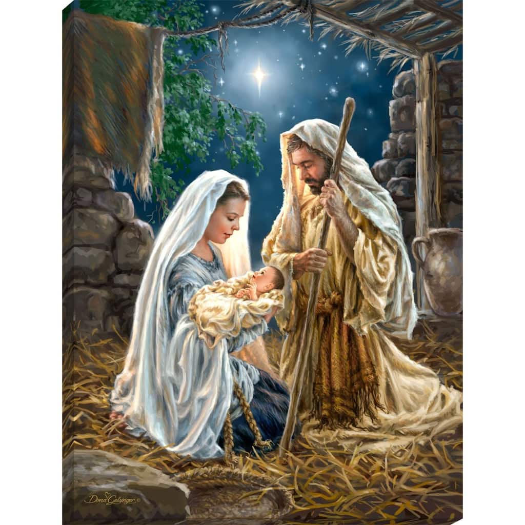 Blue and Brown Glory To God Wall Art Decor 18" x 24"