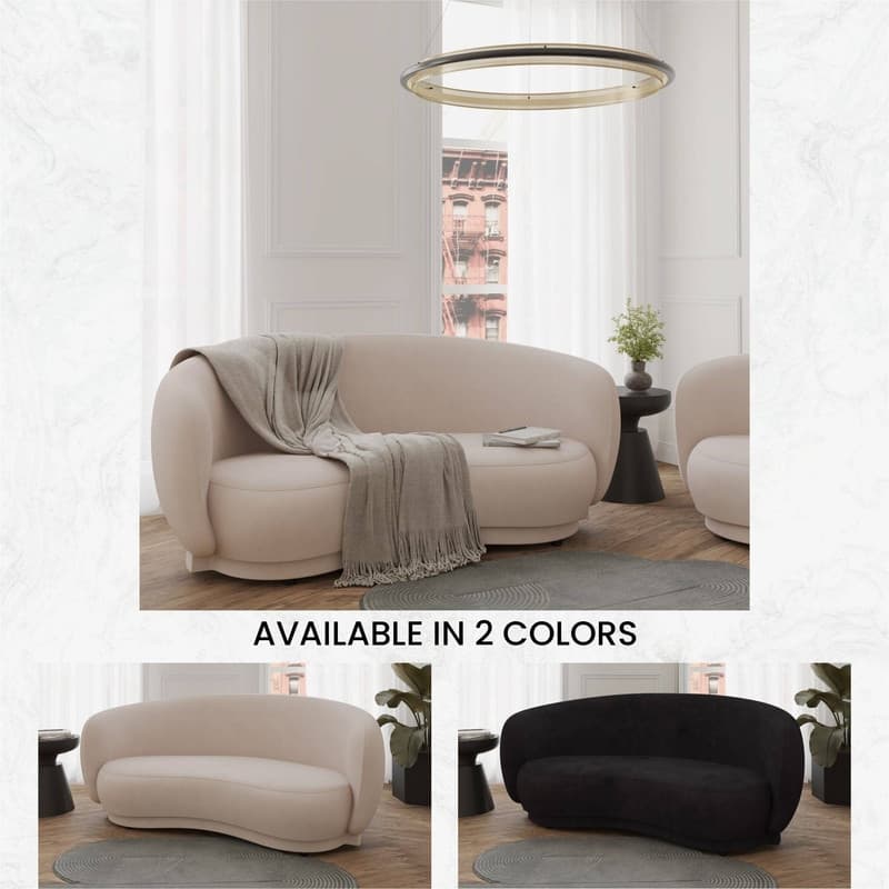 Faze 3 Seater Velvet Upholstered Solid Wood Frame Sofa with Plush Foam Cushions, No Assembly for Living Room, Home Office, Bed