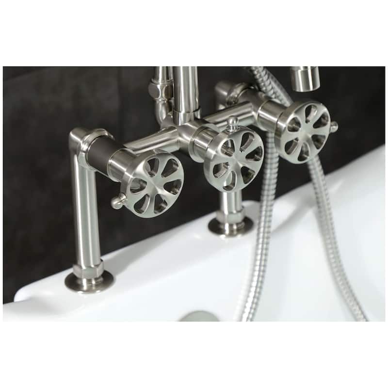 Kingston Brass AE840.RX Belknap Deck Mounted Tub Filler with Built-In