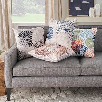 Mina Victory Aloha Tropical Floral Indoor Outdoor Throw Pillow