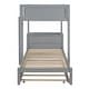 preview thumbnail 17 of 16, Twin-over-Twin Bunk Bed with Twin size Trundle, Storage and Desk,Multifunctional Bunk Bed with Storage