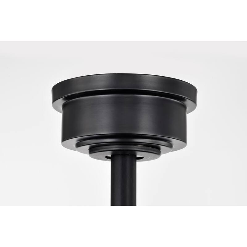 Hasna 29 Inch Modern-Contem Style Matte Black Oil rubbed Finish Crystal Ceiling Fan with Remote