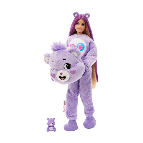 slide 1 of 1, Barbie Cutie Reveal Care Bears Series Doll, Share Bear Plush Costume