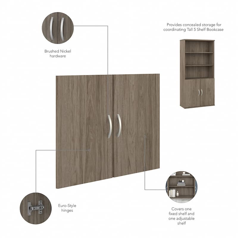 Hybrid Tall 5 Shelf Bookcase with Doors by Bush Business Furniture