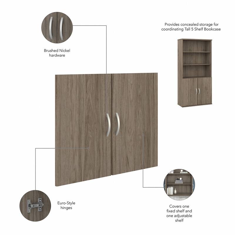 Studio C 5 Shelf Bookcase with Doors by Bush Business Furniture