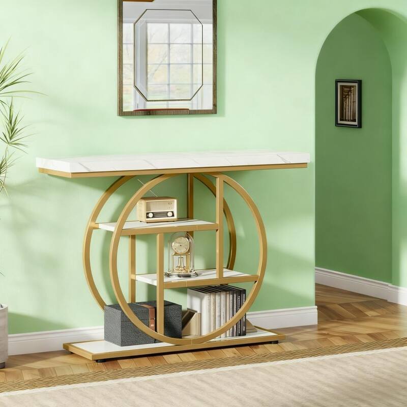 41.3" Console Table Sofa Table, Entryway Console Table, Narrow Wood Accent Tables