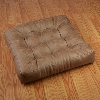 Klear Vu Large Faux Leather Square Non-Slip Tufted Extra Thick Floor ...