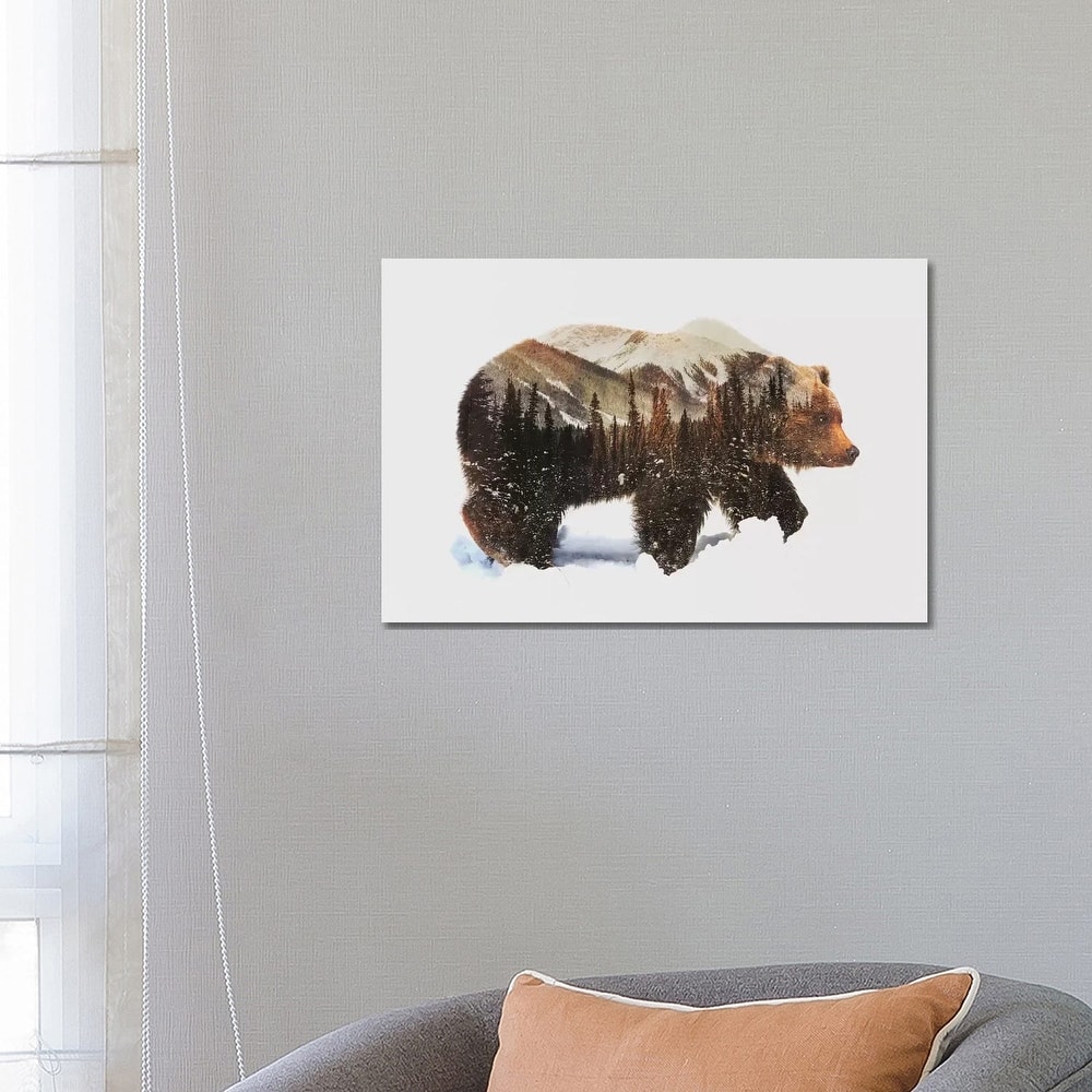 iCanvas "Arctic Grizzly Bear" by Andreas Lie Canvas Print