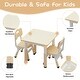preview thumbnail 5 of 15, Kids Table and 2 Chairs Set with Graffiti Desktop