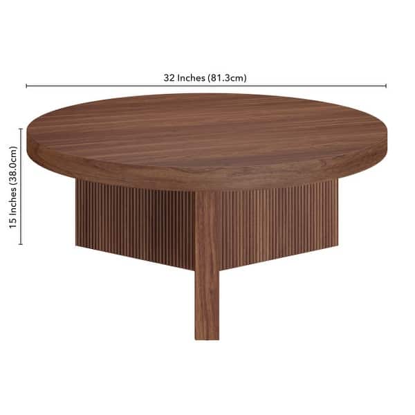 dimension image slide 1 of 5, Holm 36" Wide Round Coffee Table
