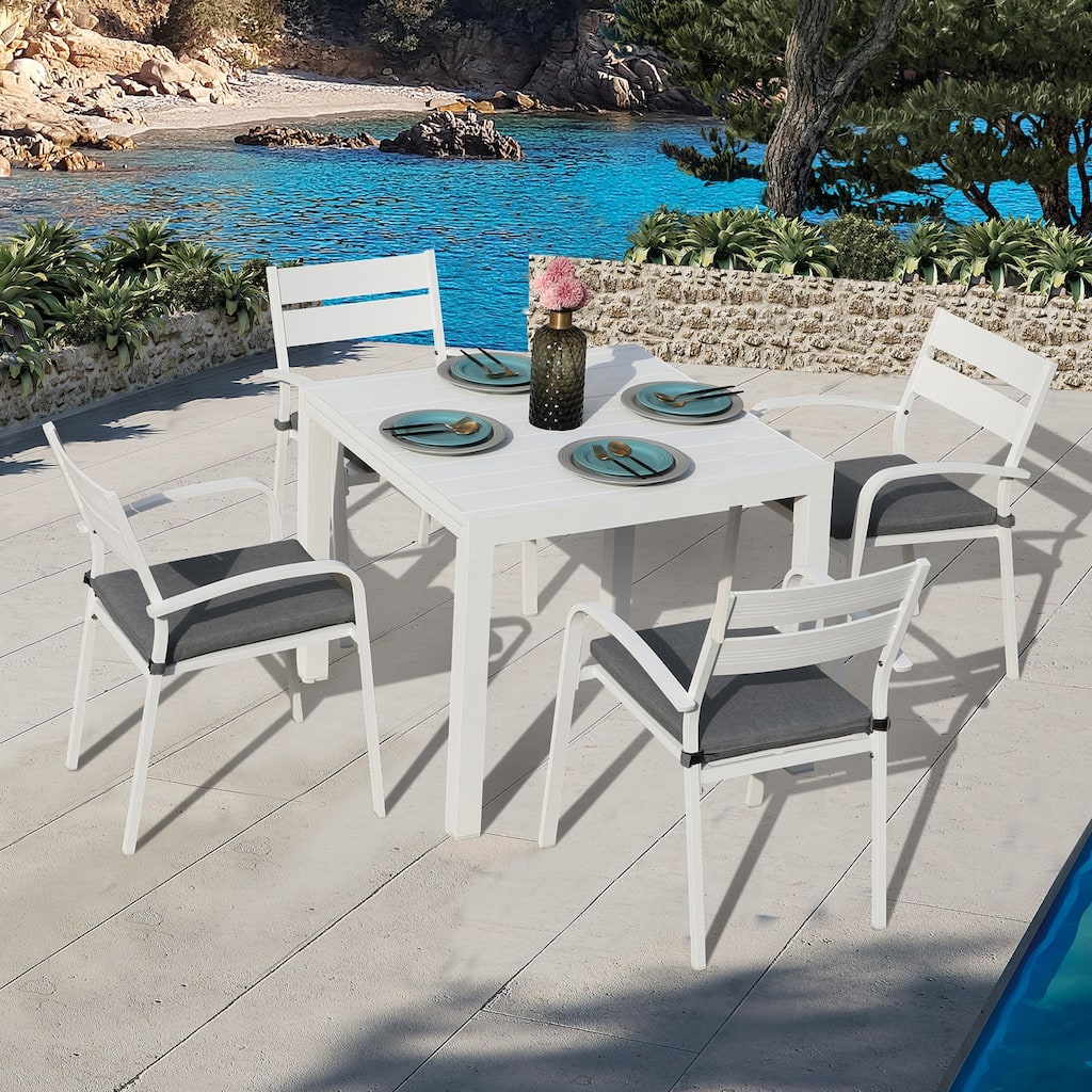 5-Piece Outdoor Aluminum Dining Set