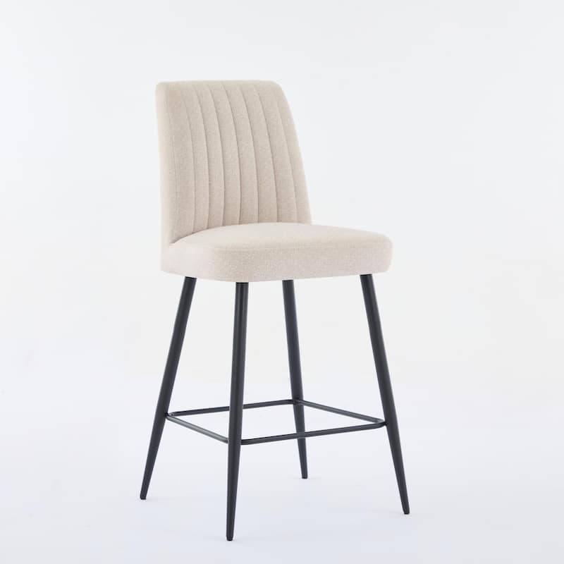 Bar Chair For Bedroom, Dining Room,Design Is Simple, The Cushion Is Comfortable, - Beige