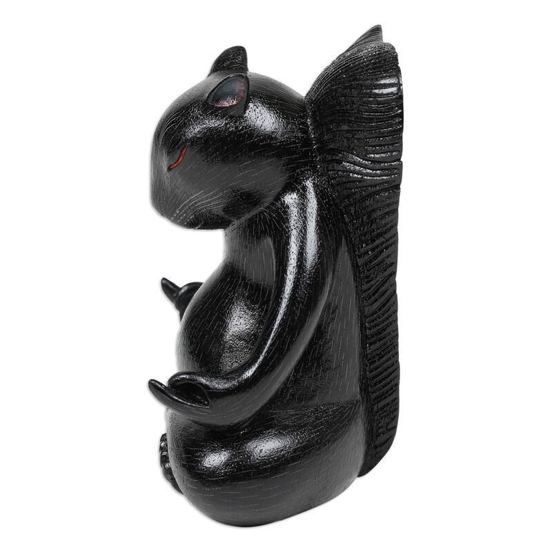 Novica Handmade Prudent Master At Night Wood Statuette