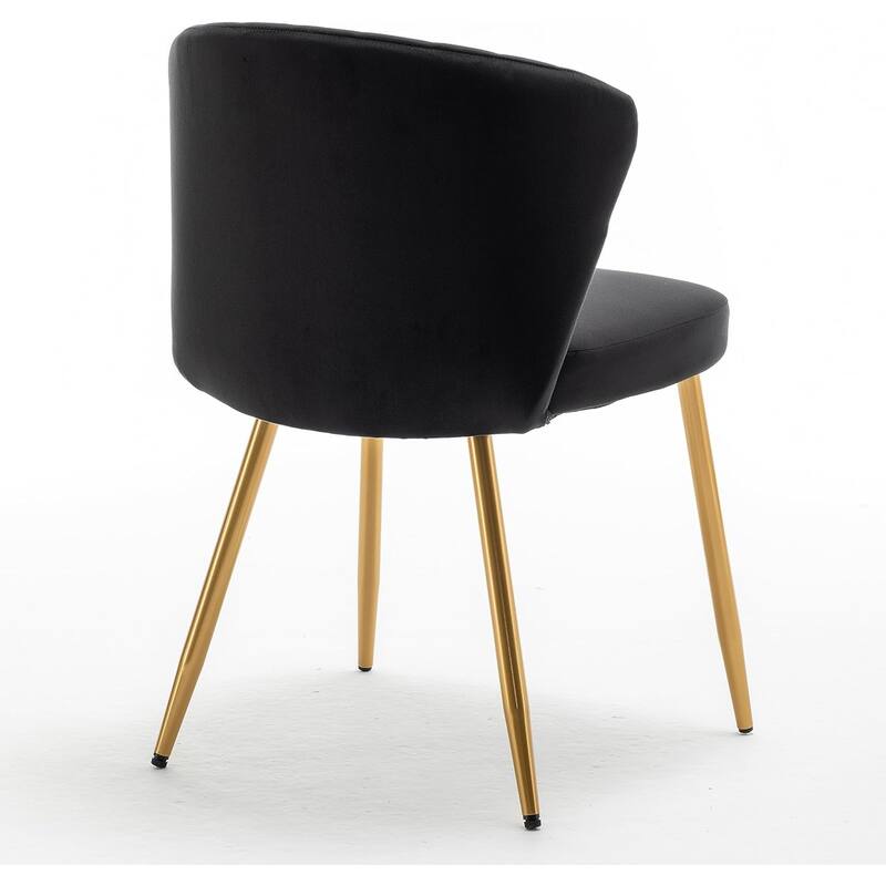 Modern Velvet Accent Chair with Channel-Tufted Design Comfortable and Trendy Armless Seat